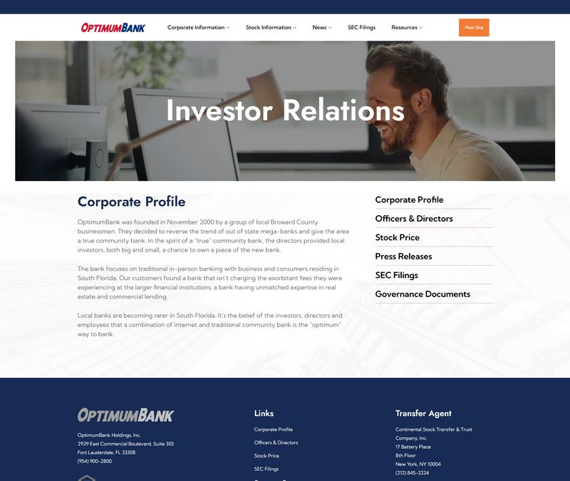 OptimumBank Investors